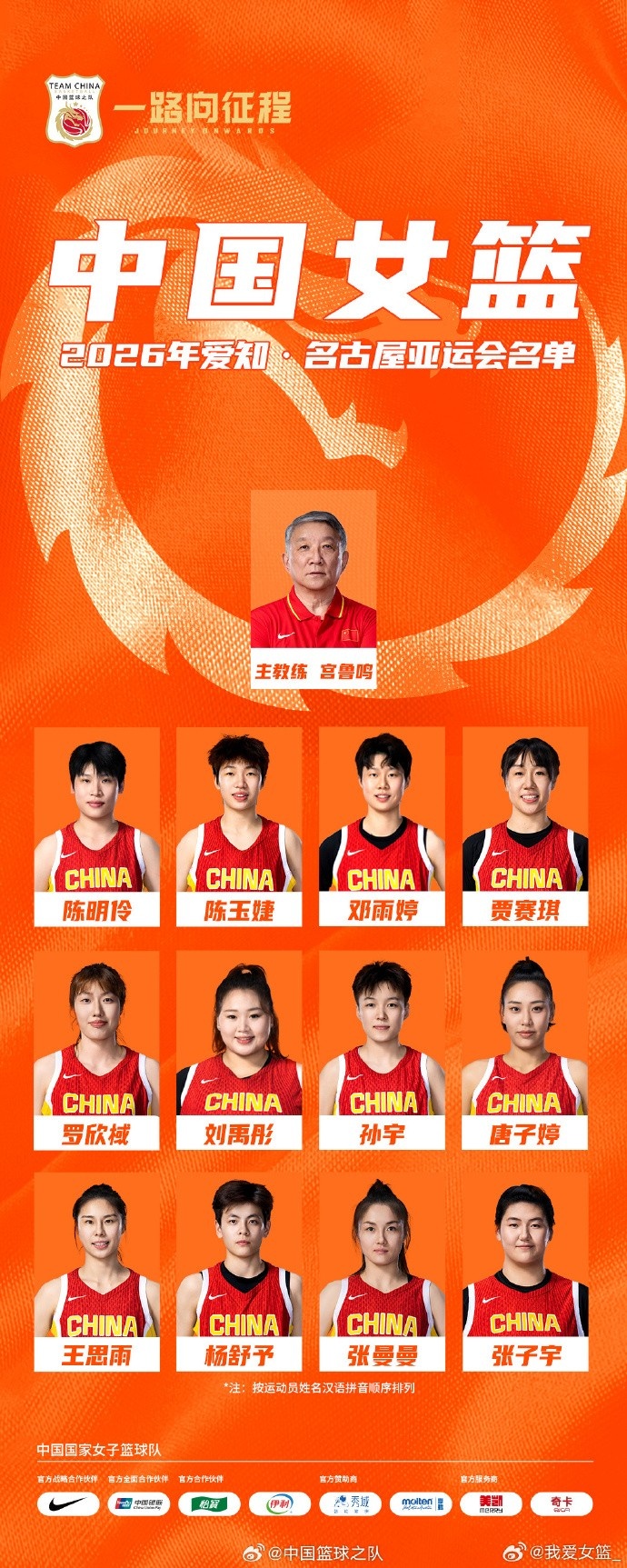 不容错过！中国女篮周六迎战泰国